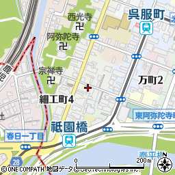 熊本県熊本市中央区西阿弥陀寺町10周辺の地図