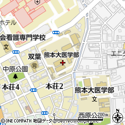 熊本大学　発生医学研究所・発生制御部門分子細胞制御分野周辺の地図