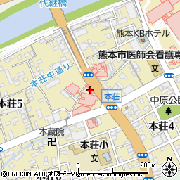 熊本市薬剤師会周辺の地図