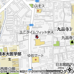 熊本県熊本市中央区九品寺周辺の地図