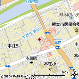熊本市医師会　検査センター周辺の地図