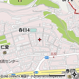 熊本県熊本市西区春日4丁目14周辺の地図