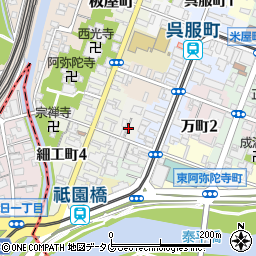 熊本県熊本市中央区西阿弥陀寺町周辺の地図