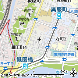 熊本県熊本市中央区西阿弥陀寺町周辺の地図