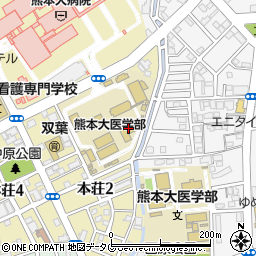 熊本大学　学内共同教育研究施設生命資源研究・支援センター資源開発分野周辺の地図