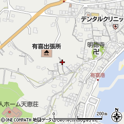 長崎県諫早市有喜町周辺の地図