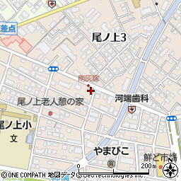 熊本県熊本市東区尾ノ上周辺の地図