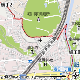熊本県熊本市西区横手周辺の地図