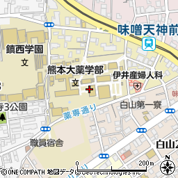 熊本県熊本市中央区大江本町5周辺の地図