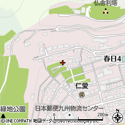 熊本県熊本市西区春日4丁目37周辺の地図