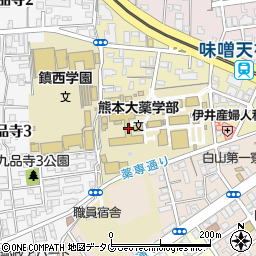 熊本県熊本市中央区大江本町5-1周辺の地図