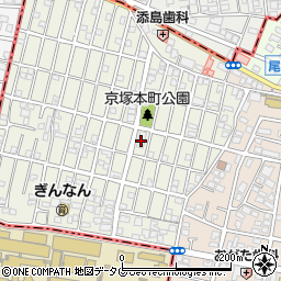 熊本県熊本市東区京塚本町周辺の地図