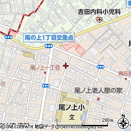 ドラッグ新生堂尾ノ上店周辺の地図