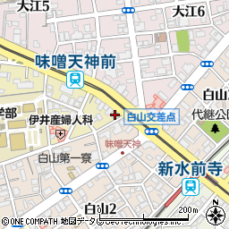 熊本県熊本市中央区大江本町7-8周辺の地図