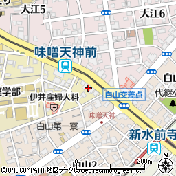 熊本県熊本市中央区大江本町7周辺の地図