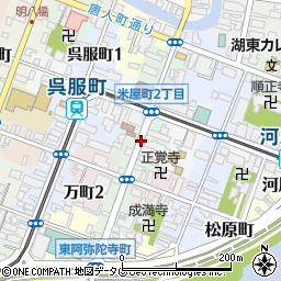 熊本県熊本市中央区米屋町周辺の地図