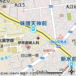 熊本県熊本市中央区大江本町7-1周辺の地図