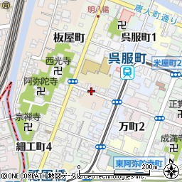 熊本県熊本市中央区古大工町周辺の地図