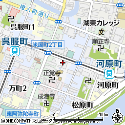 熊本県熊本市中央区魚屋町周辺の地図