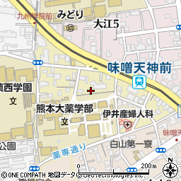 熊本県熊本市中央区大江本町3-23周辺の地図