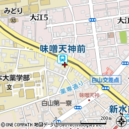 熊本県熊本市中央区大江本町6-8周辺の地図