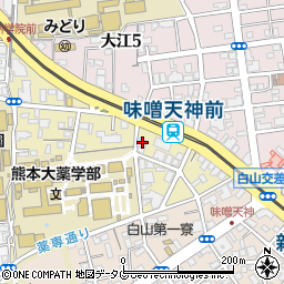 熊本県熊本市中央区大江本町6-24周辺の地図