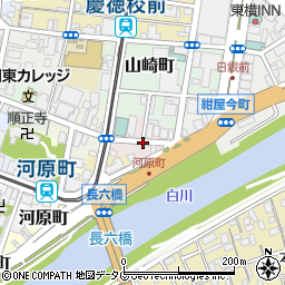 熊本県熊本市中央区通町周辺の地図