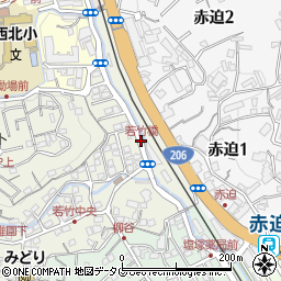 若竹橋周辺の地図