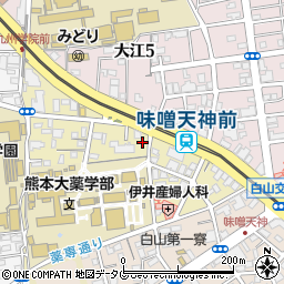 熊本県熊本市中央区大江本町3-16周辺の地図