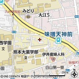 熊本県熊本市中央区大江本町3周辺の地図