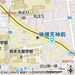 熊本県熊本市中央区大江本町3-7周辺の地図