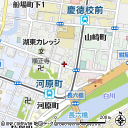 熊本県熊本市中央区古川町周辺の地図