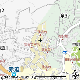長崎県長崎市住吉台町3-25周辺の地図