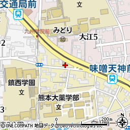 熊本県熊本市中央区大江本町1-15周辺の地図