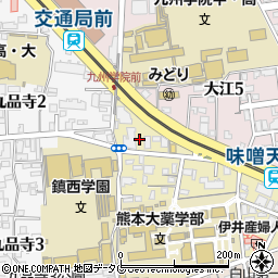 熊本県熊本市中央区大江本町1周辺の地図