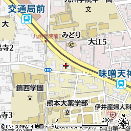 熊本県熊本市中央区大江本町1-35周辺の地図