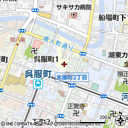 熊本県熊本市中央区中唐人町25周辺の地図