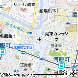 熊本県熊本市中央区鍛冶屋町周辺の地図