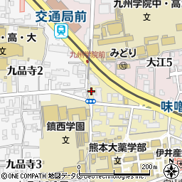 熊本県熊本市中央区大江本町1-44周辺の地図