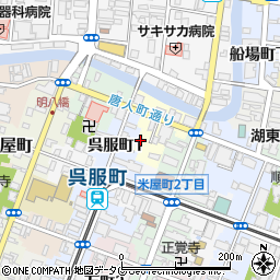 熊本県熊本市中央区中唐人町23周辺の地図