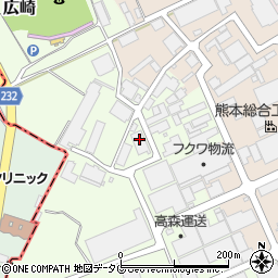 熊本県上益城郡益城町広崎1592-24周辺の地図