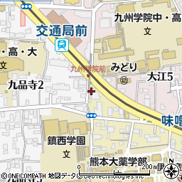 熊本中央信用金庫　融資部周辺の地図