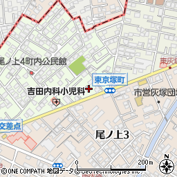 セブンイレブン熊本灰塚店周辺の地図