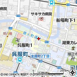 熊本県熊本市中央区中唐人町周辺の地図