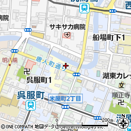 熊本県熊本市中央区中唐人町10周辺の地図