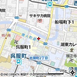 熊本県熊本市中央区中唐人町11周辺の地図