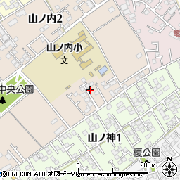 熊本塾学周辺の地図
