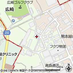 熊本県上益城郡益城町広崎1592-40周辺の地図