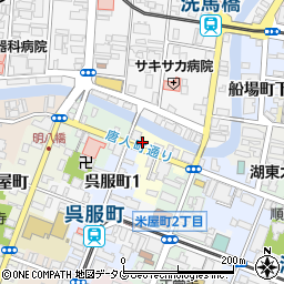熊本県熊本市中央区中唐人町19周辺の地図