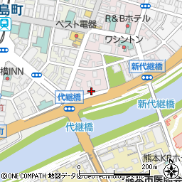 リパーク熊本下通２丁目第８駐車場周辺の地図